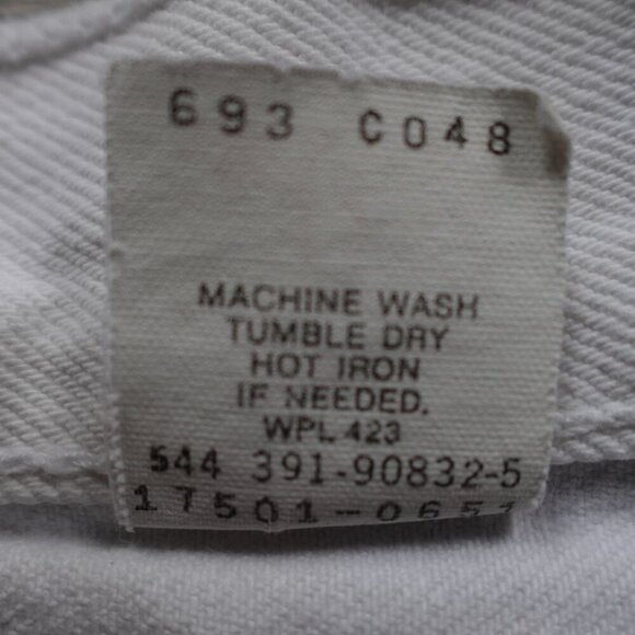 Vintage Levi's jeans 501 Original fit women's 13 white denim - Picture 5 of 16